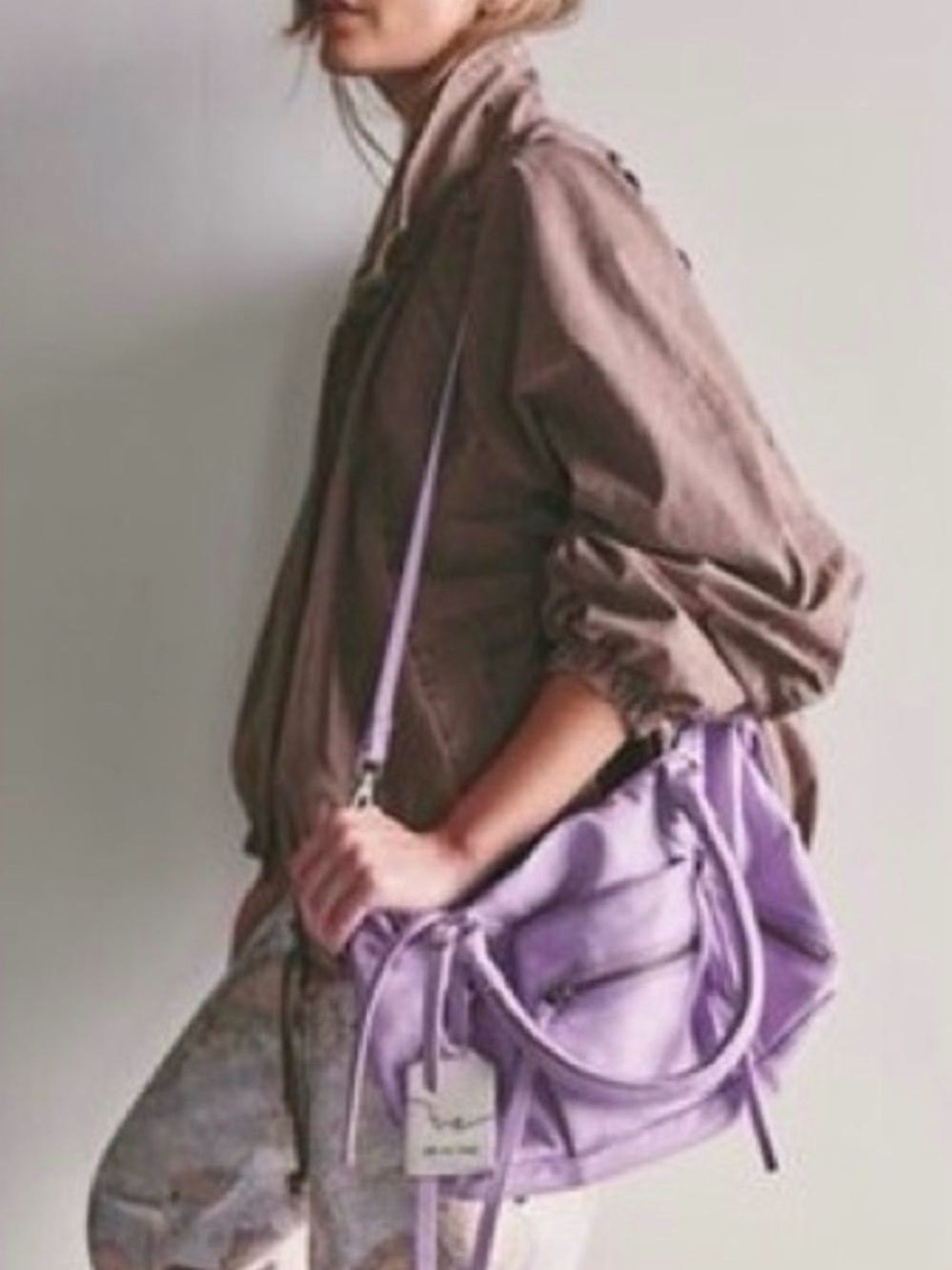 💜 Free people baby lilac Emerson tote 💜